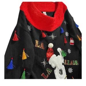 Holiday Time Ugly Christmas Sweater Womens Size 1X La La Llama NWT